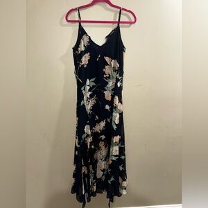 Lulus Navy Floral Maxi Dress